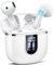 Wireless Earbuds, 2025 Bluetooth 5.4 Headphones in Ear with 4 ENC Noise Cancelling Mic, 40H Wireless Earphones with HiFi Stereo Deep Bass, IP7 Waterproof Bluetooth Ear Buds Dual LED Display White