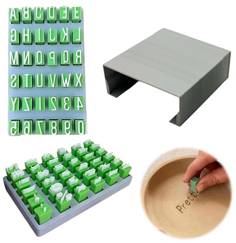 Alphabet Stamps for Clay, 72 Pcs Clay Letter Stamp Set, Mini Letter Stamps for Clay and Art, for Making Cookies Letters Stamp DIY Cakes Baking Message Letters