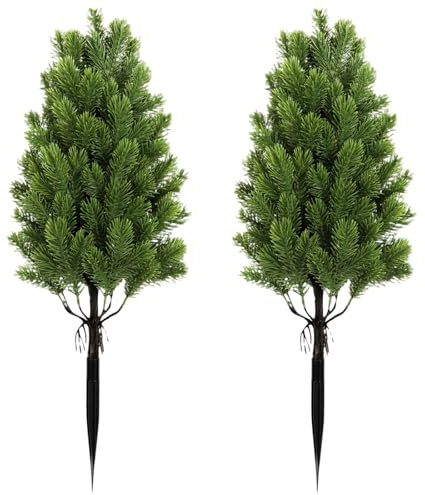 Weihnachtsbaum künstlich 2er-Set, künstlicher Tannenbaum,Weihnachtsbaum für draußen,Outdoor Weihnachtsbaum,wetterfester,Adventsdekoration für Garten, Terrasse, Balkon & Wohnung (Stil 1)
