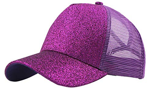 Pailletten Hut Damen Schwarz 70er 80er Glizer Baseball Cap Karneval Kostüm Kinder Disco Outfit Hip Hop Metallic Hüte Accessoire Themenparty Lustige Kopfbedeckung Fasching Festival Tanzshows Grün Blau