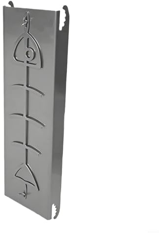 Fauhapyway 201 - Parrilla de acero inoxidable con llama de salmón, resistente al desgaste, sin olor, accesorio para barbacoa, cuencos de fuego, aptos para lavavajillas, 52 x 11,5 cm