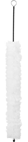 NUSITOU Cepillo Limpiador de Flauta de Algodón Blanco con Cabezal Práctico y Mango de Alambre Retorcido para Accesorios de Instrumentos Musicales