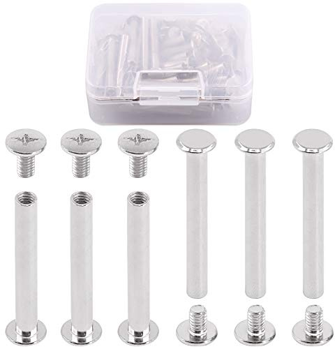 Hilitchi Lot de 50 vis cruciformes Chicago M5 x 40 mm pour scrapbooking, album photo, réparation du cuir