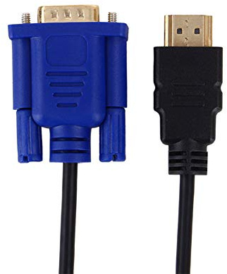 Sytaun Câble Convertisseur HDMI vers VGA, Adaptateur Connecteur HDMI à VGA 1080P HDTV Mâle 15Broches pour PC TV 1M