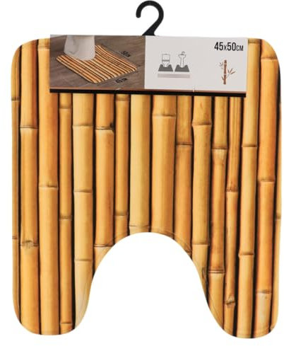 Tendance - Tapis Contour WC Microfibre Imprimé 45x50 cm - Mekong - Salle de Bain - Tapis