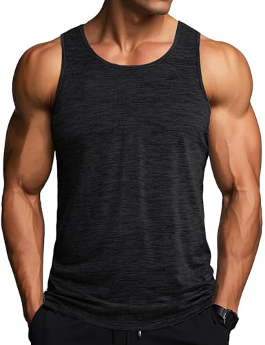 MAGCOMSEN Camiseta Tirantes Hombre Running Entrenamiento Deportiva Ropa Gimnasio Chaleco Secado Rápido UPF 50+ Camiseta sin Mangas para Hombre