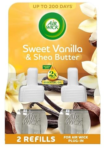 Air Wick Electric Refill - Sweet vanilla and shea butter,Pack 2 x 19 ml (Packing May Vary)