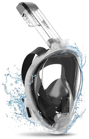 ACURE Schnorchelmaske für Erwachsene, SN04 Schnorchelmaske Vollmaske mit Abnehmbarer Kamerahalterung, Doppeltem Anti-Beschlag-Design, CO2 Sichere Tauchmaske für Erwachsene und Jugendliche