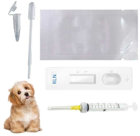 Kit de prueba de embarazo para perros, 1 Establecer tiras de prueba de embarazo temprano desechable para mascota, detección rápida y precisa Prueba de embarazo para perros con amortiguación para perr
