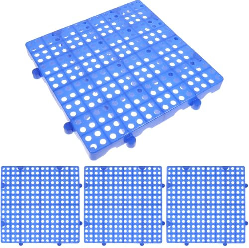 OFFSCH Outdoor Bodenfliesen Terrassenbelag 4 Stücke Gartenfliesen Kunststoff rutschfeste Fliesen Für Außenbereich Terrassenboden