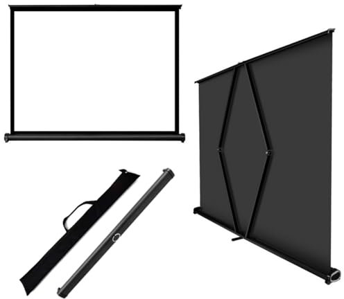 Schermo Di Proiezione Manuale, Schermo Videoproiettore, Telo Portatile Proiettore Da Tavolo per Home Cinema, Presentazione Di Riunioni, Formato 4:3/16:9 Semplice Schermo Del Proiettore(4:3,40)