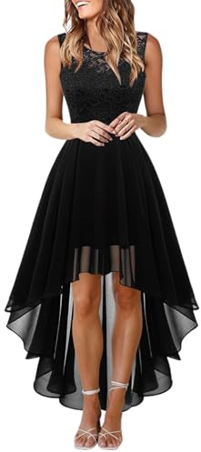 Robe De Soiree Femme sans Manches Ceremonie Dentelle Ourlet IrréGulier Robes Chic Et Elegant Pas Cher Taille Haute Grande Taille Mariage Invité Princesse De Promo Anniversaire Dress