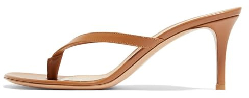 Högklackade sandaler för kvinnor med tårem tunn stilettklack slip-on tunga klänningsskor för cocktailkvällar och nattklubbsutflykter på kvällen