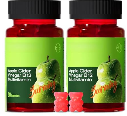 Gomitas de vinagre de sidra de manzana, Sin azúcar,2PCS