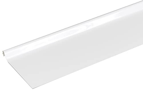 Bande de rive astragale ALUMINIUM BLANC - Longueur 2 mètres - Largeur 19 cm