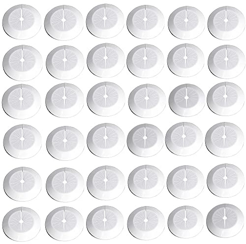 36 stycken täckrosett för element dekorativa värmerör, rosett, rörmanschetter, radiator, plast, rörskydd för 8–30 mm radiatorrör (vit)