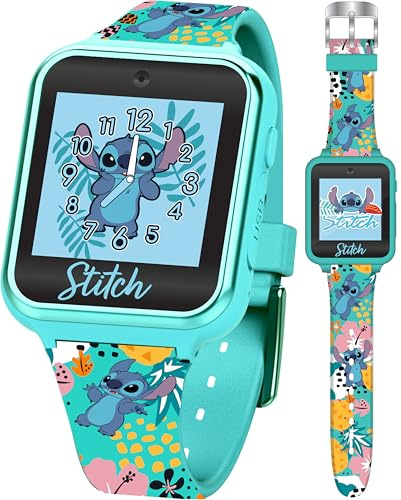 Accutime Kinder Smartwatch Stitch, Kinderuhr mit Selfie Kamera, Foto & Video, Stoppuhr, 6 Spiele, 3 Hintergründe, 10 Zifferblätter, Diktiergerät, Fitness Tracker Uhr, Wecker, Türkis