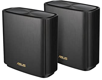ASUS ZenWiFi XT9 AX7800 Tri-Band WiFi6 Mesh WiFiSystem (2Pack), 802.11ax, up to 5700 sq ft & 6+ Rooms, AiMesh, Lifetime Free Internet Security, Parental Controls, 2.5G WAN Port, UNII 4, Charcoal
