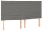 vidaXL LED Kopfteil, Bettkopfteil mit Holzbeinen, Höhenverstellbar Polsterkopfteil für Bett, Betthaupt Bettzubehör Schlafzimmer, Dunkelgrau 160x5x118/128cm Stoff