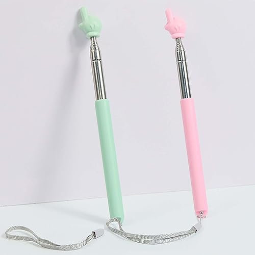 SVOCK 2PCS Puntero Telescópico, Puntero Extensible de Mano con Cordón, Puntero de Dedo Extensible, Puntero Presentaciones para Maestros de Escuela y Educación en El Hogar