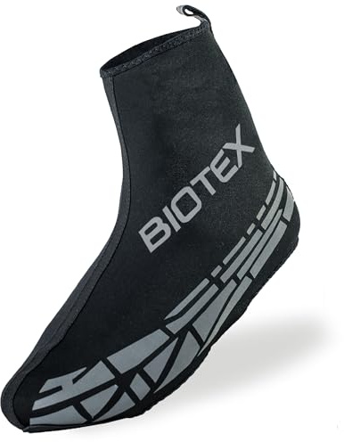 BIOTEX Copriscarpa Unisex in Neoprene per Ciclismo, Copriscarpa Antipioggia e Antivento, Intimo Tecnico Sportivo, Nero, M (40-42)