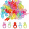 LEEQBCR 100 Pezzi Mini Ciuccio Decorativo, Decorazioni da Tavolo coriandoli sparsi bomboniere Decorative Battesimo Baby Shower Matrimonio Compleanno Bambini, Colori Misti