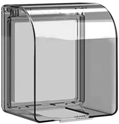Cache Prise Etanche Electrique Murale, Boîtier de Prise Étanche, Couvercle de Prise de Courant en Utilisation Étanche, Electrique de Courant Etanche, Accessoire Cuisine, 12x11x8cm (Nero)