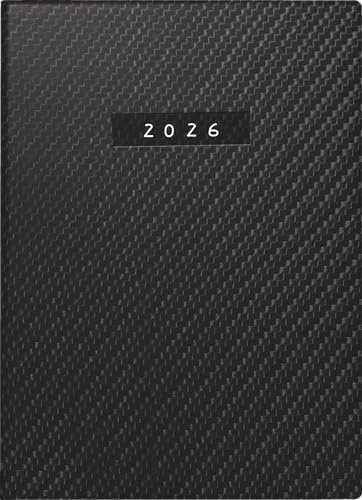 rido/idé fickkalender mod. Technik III 2026 Carbon | A6, konstläder