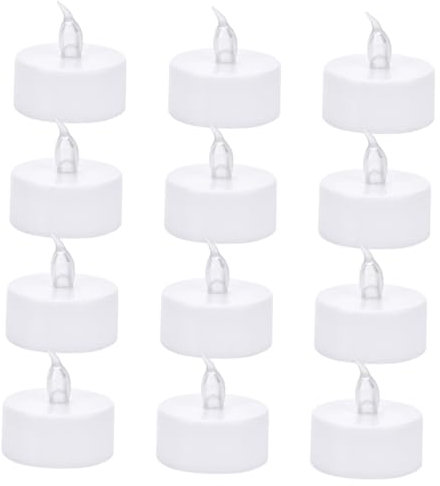 HOMSFOU 12 Pezzi LED Senza per Decorazioni Nuziali Tealight Realistiche per e Duratura