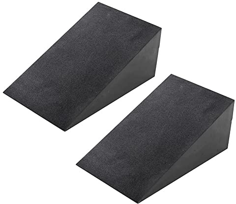 Gokelomg 2 piezas de bloques de yoga en cuña para mejorar las sentadillas y peso muerto, rampa ajustable para sentadillas, tabla de inclinación para yoga y fitness