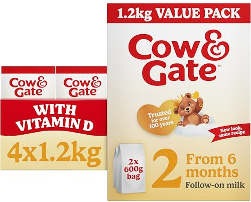 600g Cow & Gate Follow-On Milk Suitable From 6+ Months Pack of 8