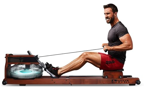 AsVIVA RA18 Wasserrudergerät klappbar – Wasser & Magnet Widerstand, Heimtrainer für Ganzkörpertraining & Rücken