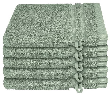 Schiesser Waschhandschuhset Milano - 5-teilig - 16 x 22 cm - Hellgrün