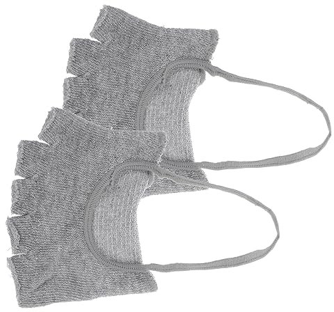 POPETPOP 1pair Toe Separator Cotton Socks for Women Non- Half Socks Strap Design Comfortable and Versatile for Office Parties and Travel Grey Color