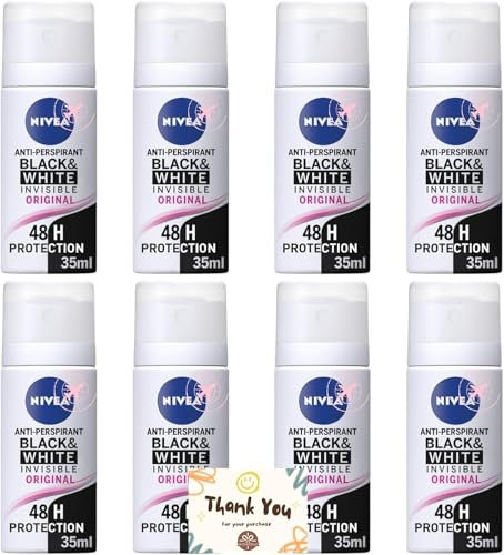 Wishelsa 8 x 35 ml Travel Size Deodorant for Women | Invisible Dry Deodorant Spray for Women | Anti-yellow Stain and White Mark Protection Alcohol Free Including Thank you Card