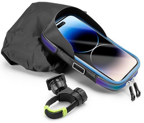 WATSABRO Handyhalterung Fahrrad für Smartphones bis zu 7 Zoll wasserdichte Lenkertasche Fahrrad mit TPU-Touchscreen, 360° drehbar für Mountainbike, Rennrad, E-Bike