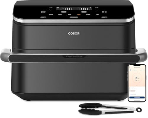 COSORI Friggitrice ad Aria 10 Litri, 7 in 1 Doppia Resistenza TwinFry con Doppio Cestello 5L&5L e Separatore Rimovibile, 2800W Air Fryer WiFi, 40-240℃, 70 Ricette Online, TF-102S