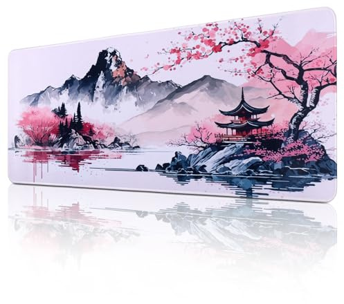 JIZZU Gaming Mauspad, 800 x 300 mm XXL Mauspad mit Rutschfestem Gummiboden