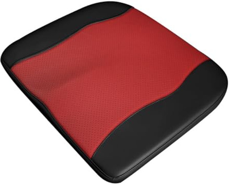 Gogogmee Cojín Elevador para Asiento de Coche Cómodo con Viscoelástica y Funda de Negro y Rojo para Mayor Seguridad y Confort Conducción Fácil de Limpiar para Mayoría de Vehículos