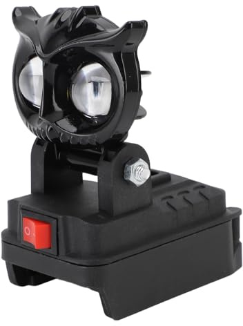 Fafeicy Sladdlös LED-Arbetslampa, 18W 20LM 3000 6500K 180 Graders Roterbar Batteridriven Arbetslampa med 2 USB-laddningsportar, för Nödsituationer för Husbil i Verkstadsgarage