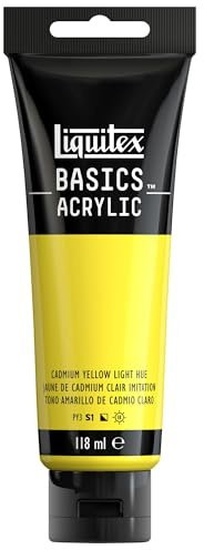 LIQUITEX Basics Acrylic Paint, Cadmium Yellow Light Hue, 118 ml Tube