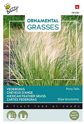 Buzzy Ornamental Grasses - Figura decorativa de hierba con plumas