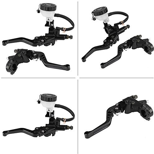 Beta Rr 50 + Bremspumpe vorne für Motorrad + 1 Paar Bremshebel Kraftstofftank Bremskupplung Universal aus Aluminium 7/8 Zoll (22 mm) Schwarz Auto