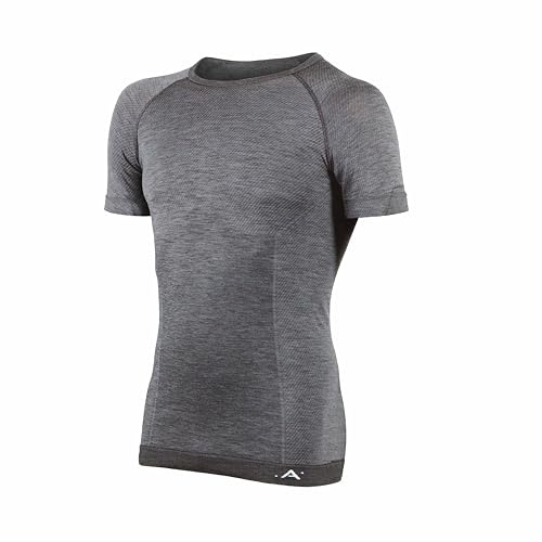 Risalti Maglia Manica Corta Termica Unisex Lana Merino - Maglia Termica e Traspirante, Abbigliamento Uomo e Donna Termico - Maglia Senza Cuciture - Made in Italy