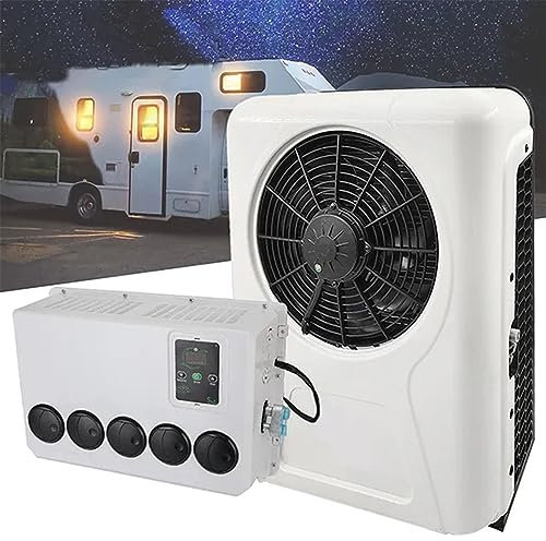 PASPRT RV Air Conditioner, 12v/24v Cooling 2600W Electric Air Conditioner, Dc Portable Electric Boat Caravan Car Rv, for Buses, Campers