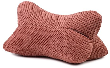 Gözze - Lesekissen Sven, Nackenkissen in genoppter Optik, Lese- und Relaxkissen für Nacken und Rücken, 40 x 25 cm - Beere