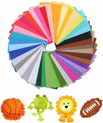 Rapidbok 20 Farben Filzstoff 20 x 30cm, Bastelfilz Vliesstoff 1mm, Bunte Filzplatten, Filz zum Basteln, Filz Blätter Felt Fabric, für Kinder DIY Handwerk Nähen Manual Decoration (Zufällig Farbe)