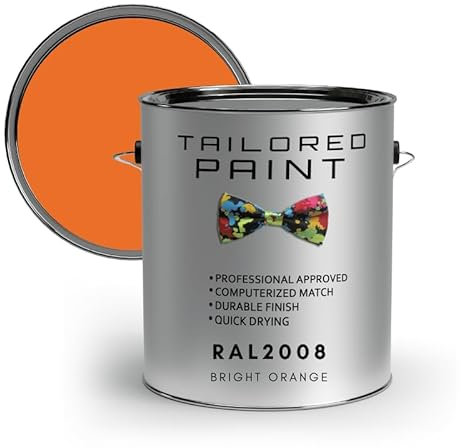 Tailored Paint uPVC Window & Door 1K Paint Brush or Spray On - Matt Finish - RAL2008, Bright Orange - 100ml Tin