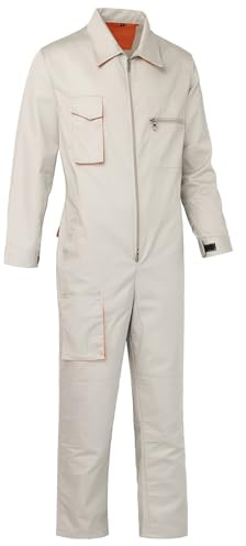 Yukirtiq Mono de Trabajo para Hombre Mono de Pintura Polialgodón Mono Trabajo Mercánico Traje de Trabajo Garaje Mono Ropa de Trabajo, Caqui, S