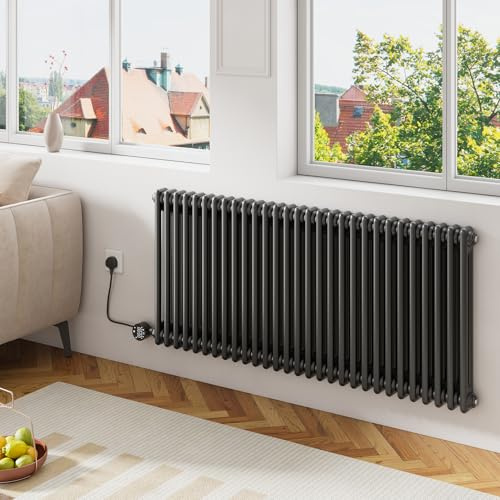 Warmiehomy Oil Filled Radiator, Wall Mounted Electric Radiators, 26 Column Double Electric Heater, 5 Modes, 7d/24h Timer, Child Lock, App WIFI Control, Touch Screen Adjustable Thermostat, 60 * 119cm